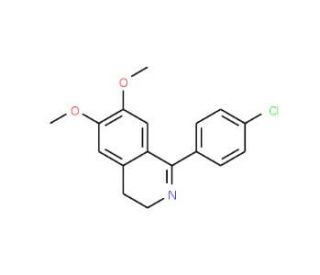 1-(4-Chlorophenyl)-6,7-dimethoxy-3,4-dihydroisoquinoline (CAS 76201-90-6) - chemical structure image