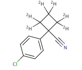 1-(4-Chlorophenyl)cyclobutane-d6 Carbonitrile - chemical structure image