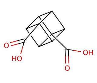 1,4-Cubanedicarboxylic acid (CAS 32846-66-5) - chemical structure image