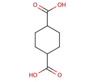 1,4-Cyclohexanedicarboxylic acid (CAS 1076-97-7) - chemical structure image