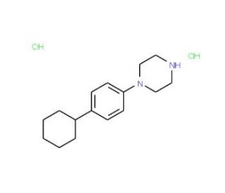 1-(4-Cyclohexyl-phenyl)-piperazine dihydrochloride - chemical structure image