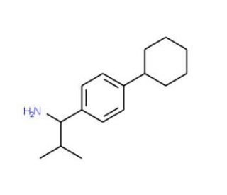 1-(4-cyclohexylphenyl)-2-methylpropan-1-amine - chemical structure image