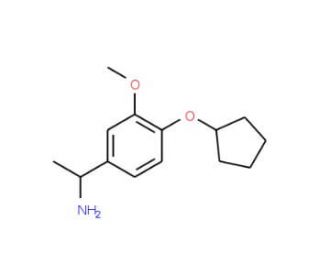 1-[4-(cyclopentyloxy)-3-methoxyphenyl]ethan-1-amine - chemical structure image