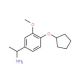 1-[4-(cyclopentyloxy)-3-methoxyphenyl]ethan-1-amine - chemical structure image