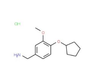 1-[4-(cyclopentyloxy)-3-methoxyphenyl]methanamine hydrochloride - chemical structure image