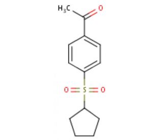 1-[4-(cyclopentylsulfonyl)phenyl]ethanone - chemical structure image