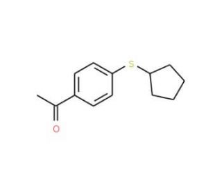 1-[4-(cyclopentylthio)phenyl]ethanone - chemical structure image