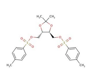 (&minus;)-1,4-Di-O-tosyl-2,3-O-isopropylidene-L-threitol (CAS 37002-45-2) - chemical structure image