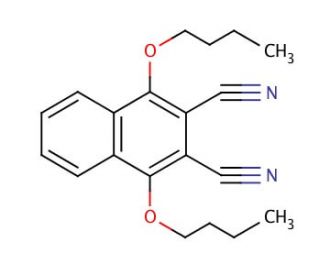 1,4-Dibutoxy-2,3-naphthalenedicarbonitrile (CAS 116453-89-5) - chemical structure image