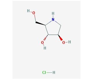 1,4-Dideoxy-1,4-imino-D-arabinitol hydrochloride (CAS 100991-92-2) - chemical structure image