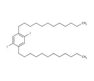 1,4-Didodecyl-2,5-diiodobenzene (CAS 162715-93-7) - chemical structure image