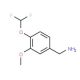 1-[4-(difluoromethoxy)-3-methoxyphenyl]methanamine (CAS 847744-28-9) - chemical structure image