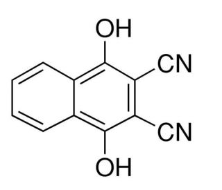 1,4-Dihydroxy-2,3-naphthalenedicarbonitrile (CAS 1018-79-7) - chemical structure image