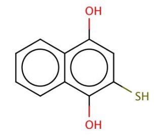 1,4-dihydroxy-2-naphthalenethiol - chemical structure image
