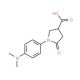 1-(4-Dimethylamino-phenyl)-5-oxo-pyrrolidine-3-carboxylic acid (CAS 346644-26-6) - chemical structure image
