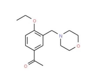 1-[4-ethoxy-3-(morpholin-4-ylmethyl)phenyl]ethanone - chemical structure image