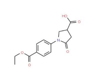 1-[4-(Ethoxycarbonyl)phenyl]-5-oxopyrrolidine-3-carboxylic acid - chemical structure image