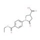 1-[4-(Ethoxycarbonyl)phenyl]-5-oxopyrrolidine-3-carboxylic acid - chemical structure image