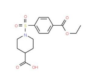 1-{[4-(ethoxycarbonyl)phenyl]sulfonyl}piperidine-4-carboxylic acid - chemical structure image