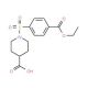 1-{[4-(ethoxycarbonyl)phenyl]sulfonyl}piperidine-4-carboxylic acid - chemical structure image