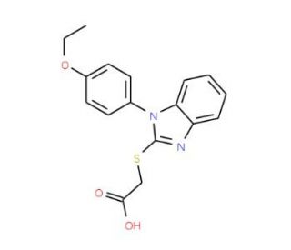 {[1-(4-ethoxyphenyl)-1H-benzimidazol-2-yl]thio}acetic acid (CAS 746607-39-6) - chemical structure image