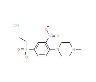 1-[4-(Ethylsulfonyl)-2-nitrophenyl]-4-methylpiperazine hydrochloride - chemical structure image