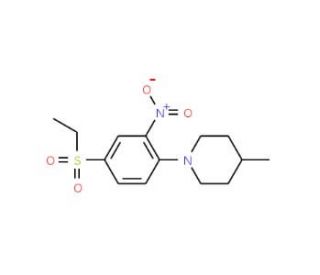 1-[4-(Ethylsulfonyl)-2-nitrophenyl]-4-methylpiperidine - chemical structure image