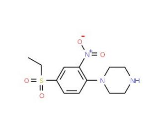 1-[4-(Ethylsulfonyl)-2-nitrophenyl]piperazine - chemical structure image