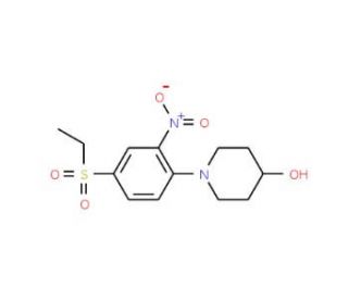 1-[4-(Ethylsulfonyl)-2-nitrophenyl]piperidin-4-ol - chemical structure image