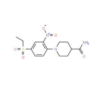 1-[4-(Ethylsulfonyl)-2-nitrophenyl]piperidine-4-carboxamide - chemical structure image
