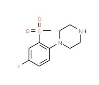 1-[4-Fluoro-2-(methylsulfonyl)phenyl]piperazine (CAS 849938-78-9) - chemical structure image