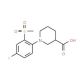 1-[4-Fluoro-2-(methylsulfonyl)phenyl]piperidine-3-carboxylic acid - chemical structure image