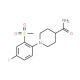 1-[4-Fluoro-2-(methylsulfonyl)phenyl]piperidine-4-carboxamide - chemical structure image