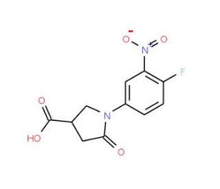 1-(4-fluoro-3-nitrophenyl)-5-oxopyrrolidine-3-carboxylic acid - chemical structure image