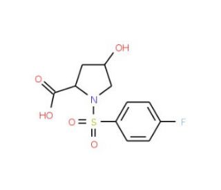 1-(4-Fluoro-benzenesulfonyl)-4-hydroxy-pyrrolidine-2-carboxylic acid - chemical structure image