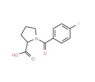 1-(4-fluorobenzoyl)pyrrolidine-2-carboxylic acid - chemical structure image