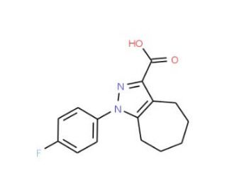 1-(4-fluorophenyl)-1,4,5,6,7,8-hexahydrocyclohepta[c]pyrazole-3-carboxylic acid - chemical structure image