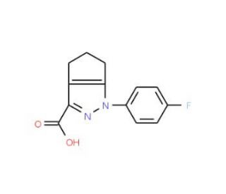 1-(4-fluorophenyl)-1,4,5,6-tetrahydrocyclopenta[c]pyrazole-3-carboxylic acid - chemical structure image