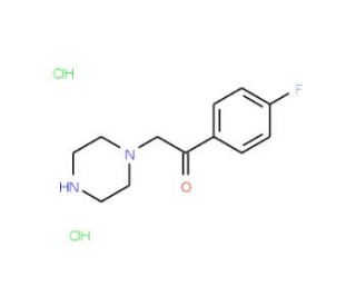 1-(4-fluorophenyl)-2-piperazin-1-ylethanone dihydrochloride (CAS 1019058-85-5) - chemical structure image