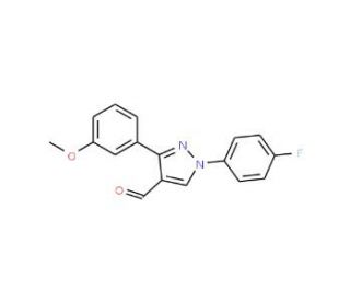 1-(4-fluorophenyl)-3-(3-methoxyphenyl)-1H-pyrazole-4-carbaldehyde - chemical structure image