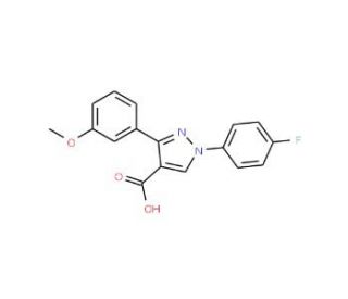 1-(4-fluorophenyl)-3-(3-methoxyphenyl)-1H-pyrazole-4-carboxylic acid - chemical structure image