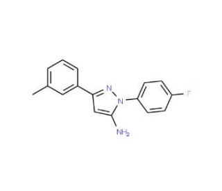 1-(4-fluorophenyl)-3-(3-methylphenyl)-1H-pyrazol-5-amine - chemical structure image