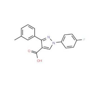 1-(4-fluorophenyl)-3-(3-methylphenyl)-1H-pyrazole-4-carboxylic acid - chemical structure image
