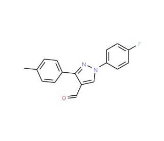 1-(4-fluorophenyl)-3-(4-methylphenyl)-1H-pyrazole-4-carbaldehyde (CAS 618098-56-9) - chemical structure image