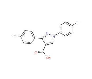 1-(4-fluorophenyl)-3-(4-methylphenyl)-1H-pyrazole-4-carboxylic acid - chemical structure image
