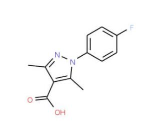 1-(4-Fluorophenyl)-3,5-dimethyl-1H-pyrazole-4-carboxylic acid - chemical structure image