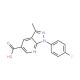 1-(4-fluorophenyl)-3-methyl-1H-pyrazolo[3,4-b]pyridine-5-carboxylic acid - chemical structure image