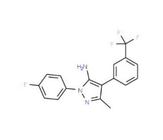 1-(4-Fluorophenyl)-3-methyl-4-[3-(trifluoromethyl)phenyl]-1H-pyrazol-5-amine - chemical structure image
