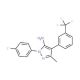 1-(4-Fluorophenyl)-3-methyl-4-[3-(trifluoromethyl)phenyl]-1H-pyrazol-5-amine - chemical structure image