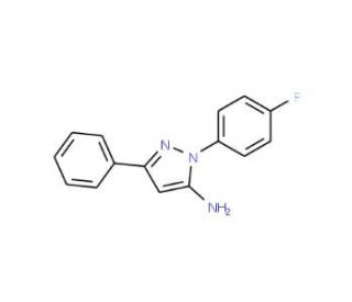 1-(4-fluorophenyl)-3-phenyl-1H-pyrazol-5-amine (CAS 72411-51-9) - chemical structure image